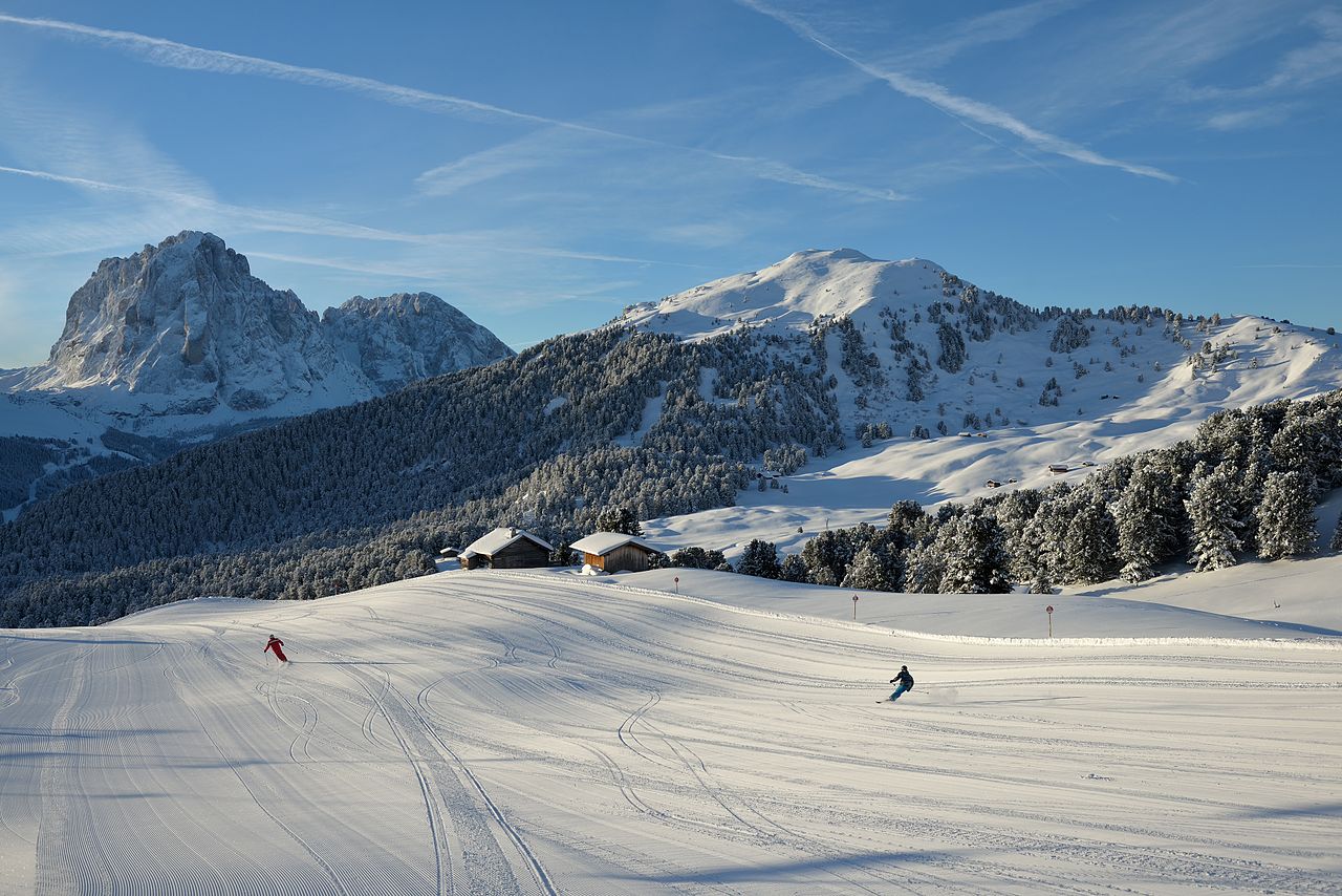 Snowy ski slopes at Cerro Catedral with panoramic Andes views